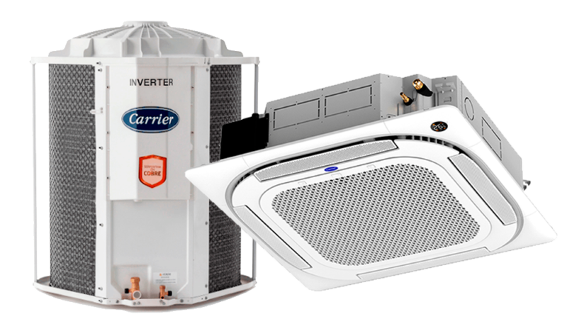Ar-Condicionado Inverter Carrier Cassete 4 Vias R-32 48.000 Btus Frio 220V