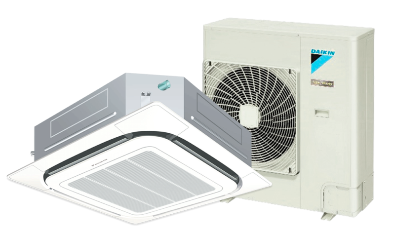 Ar-Condicionado Inverter Daikin Skyair Cassete 4 Vias 36.000 Btus Quente/Frio 220V