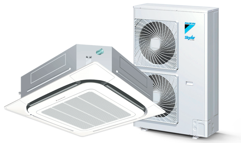 Ar-Condicionado Inverter Daikin Skyair Cassete 4 Vias 48.000 Btus Quente/Frio 220V