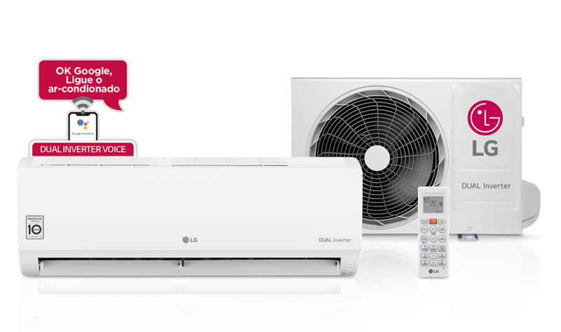 Ar-Condicionado Split LG Dual Inverter Voice 9.000 BTUs Quente/Frio 220V