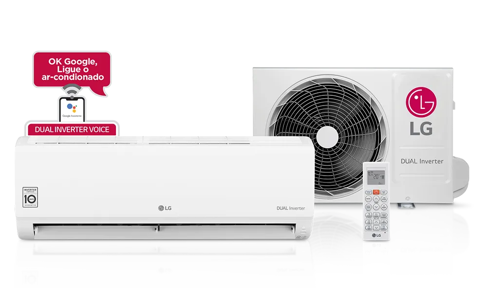 Ar-Condicionado LG AI DUAL Inverter Voice 9.000 BTU  Quente/ Frio 220V - S3-W09AA31C